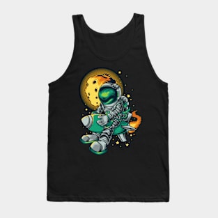 astronaut rocket illustration Tank Top